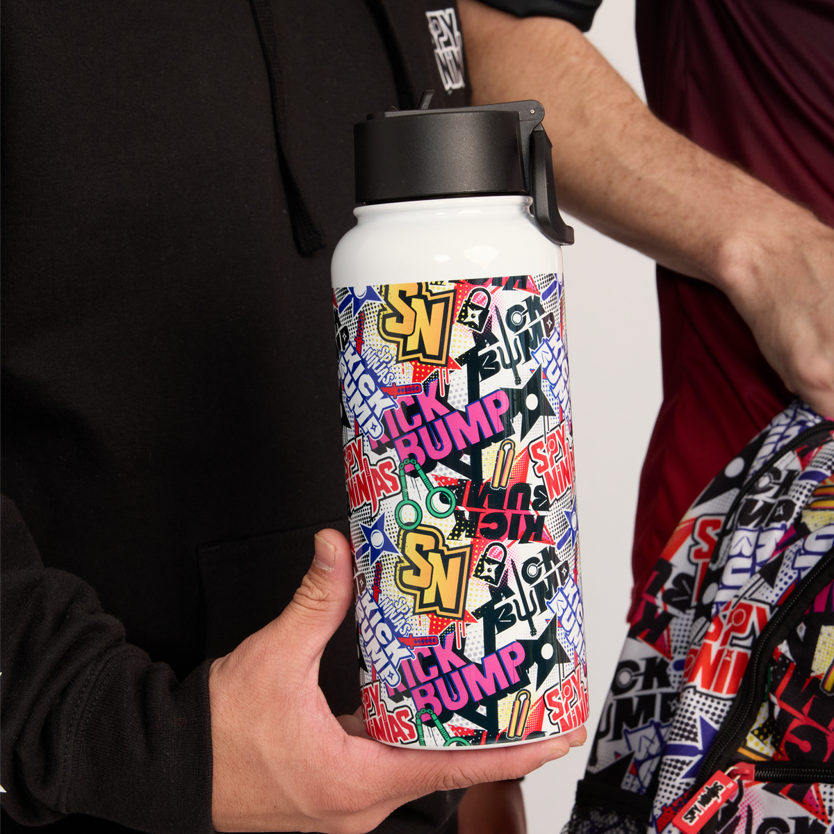 Stainless Steel Water Bottle with Straw Lid