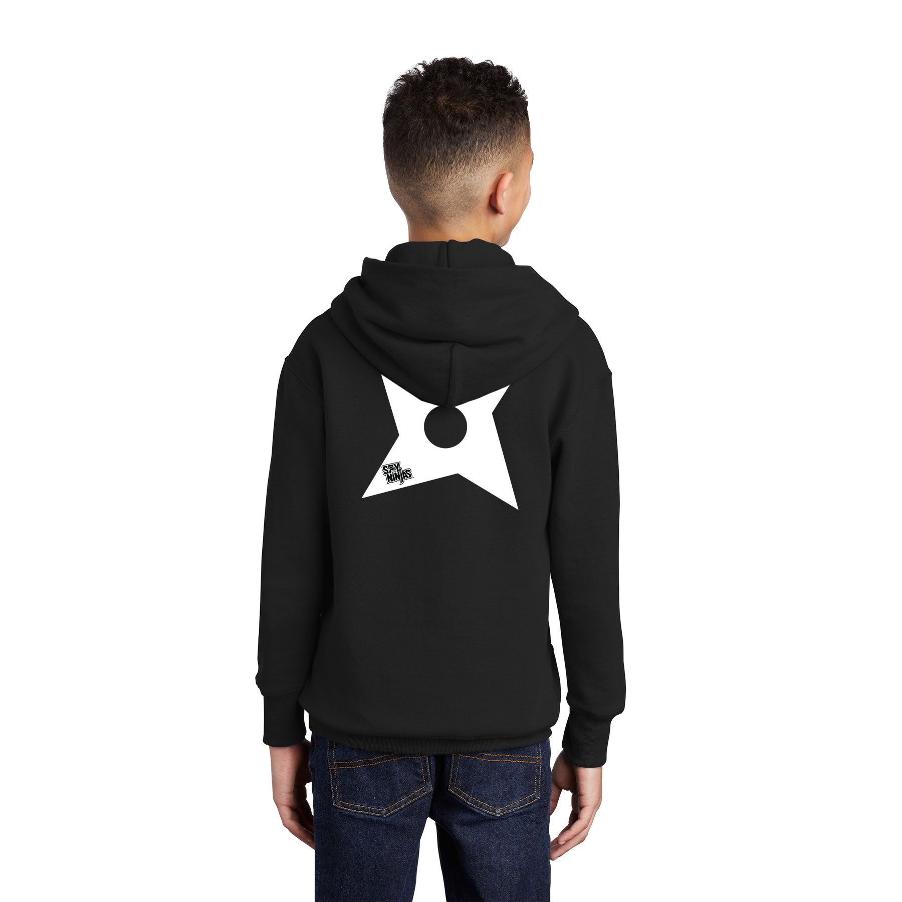 Black Zip Up Hoodie with Spikes | Minga London x Energie