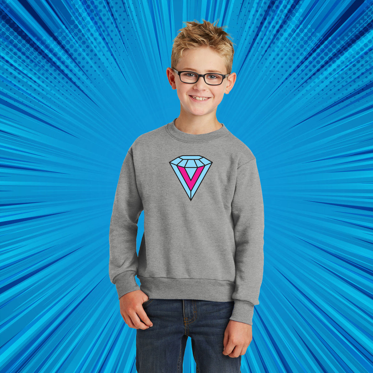 SPY NINJAS VY YOUTH CORE FLEECE CREWNECK SWEATSHIRT
