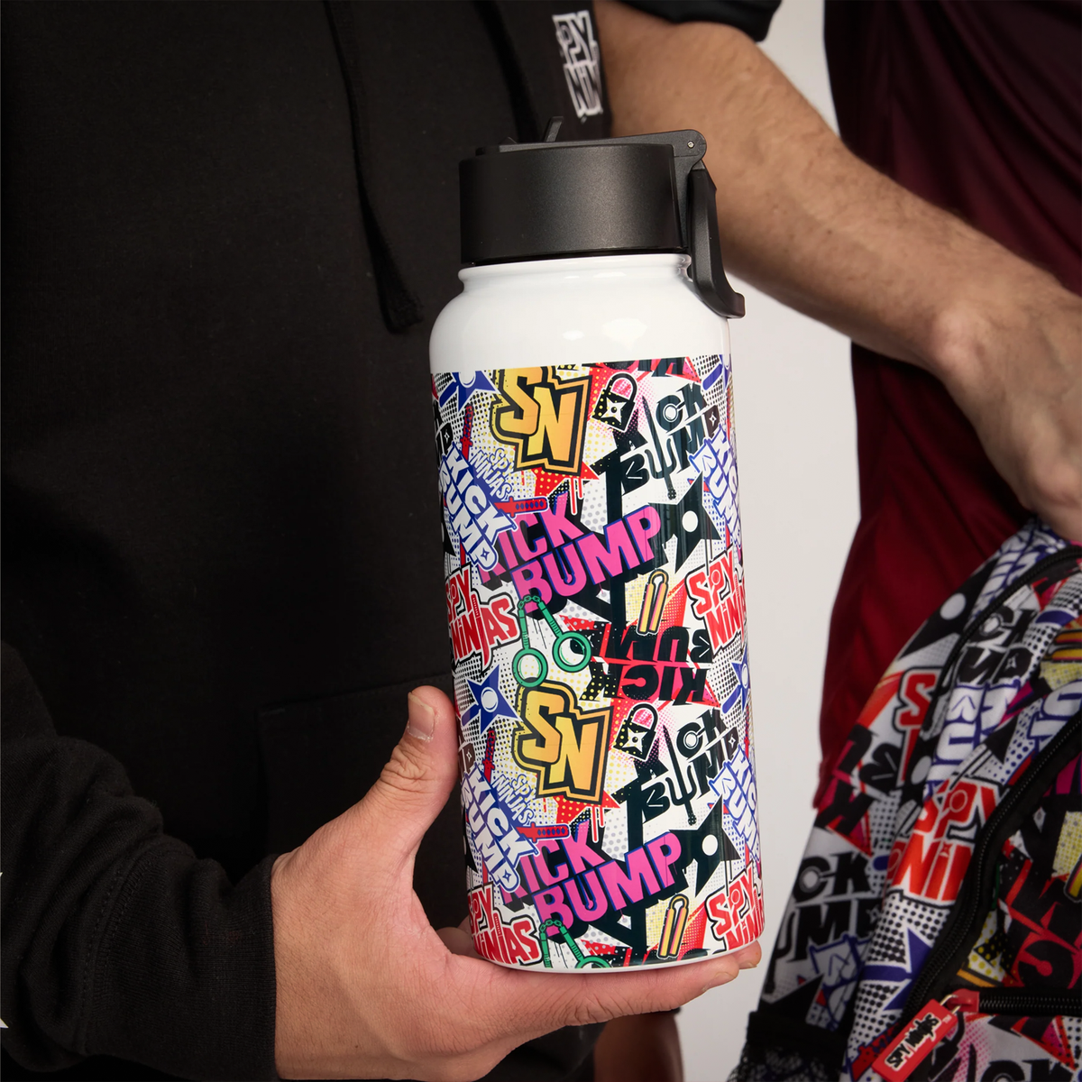 Stainless Steel Water Bottle with Straw Lid