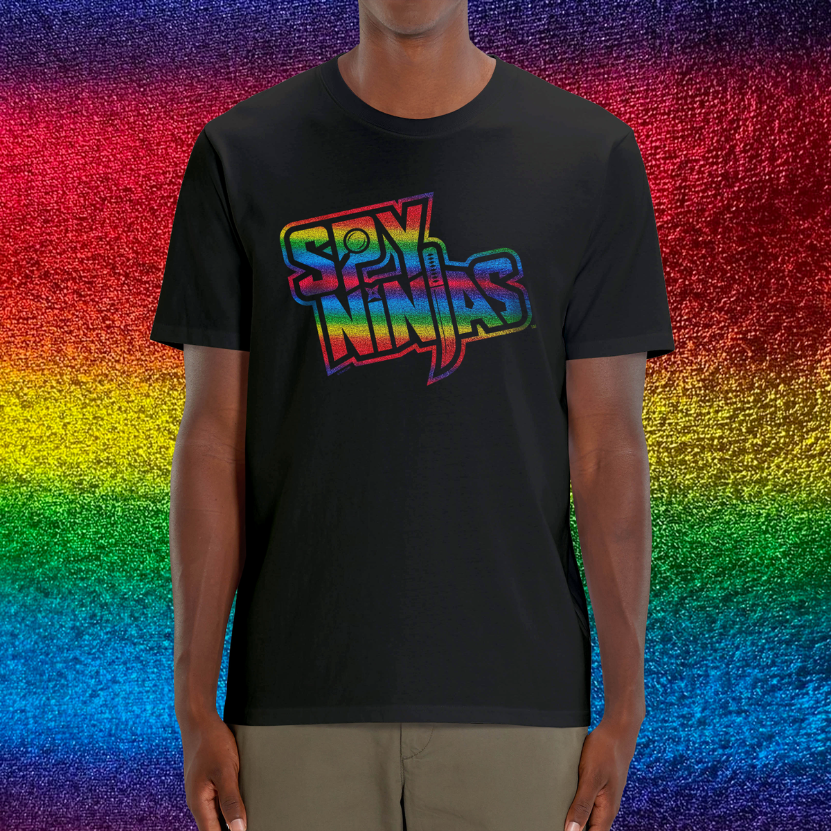 Spy Ninjas Foil Adult SS T-Shirt - Black