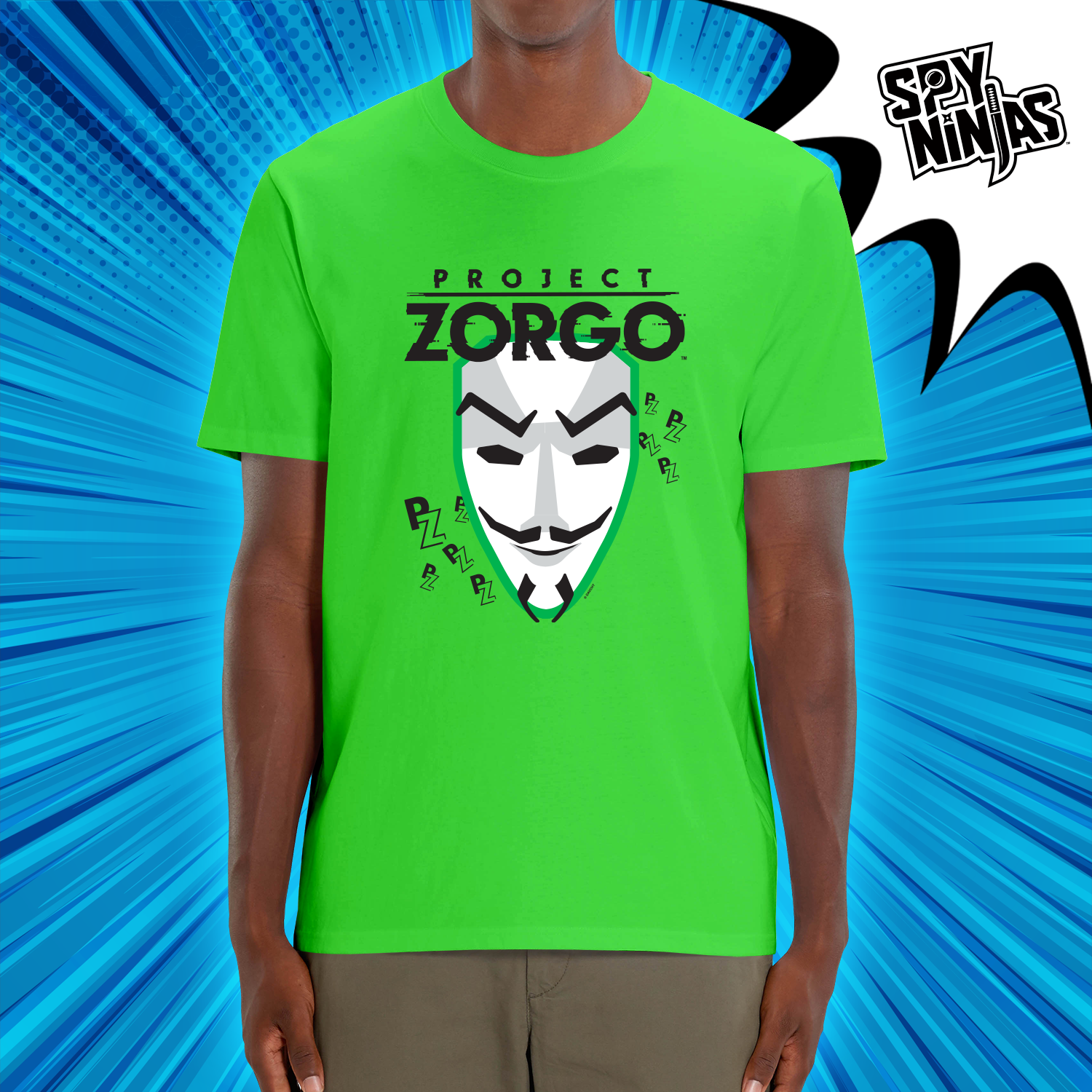 関税込★Project G/R★lic Logo Short Sleeve T-Shirts Neon Project Zorgo Adult Short Sleeve T-Shirt - Neon Green