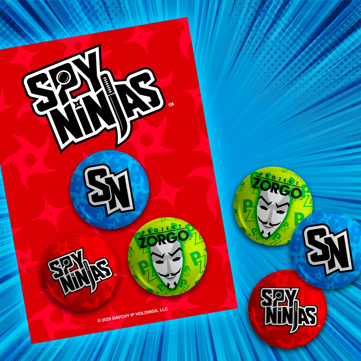 Spy Ninjas Button Badges - Set of 3