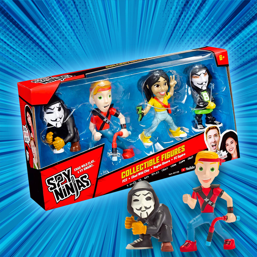 Spy Ninjas Collectible Figure 4-Pack with Chad | Spy Ninjas