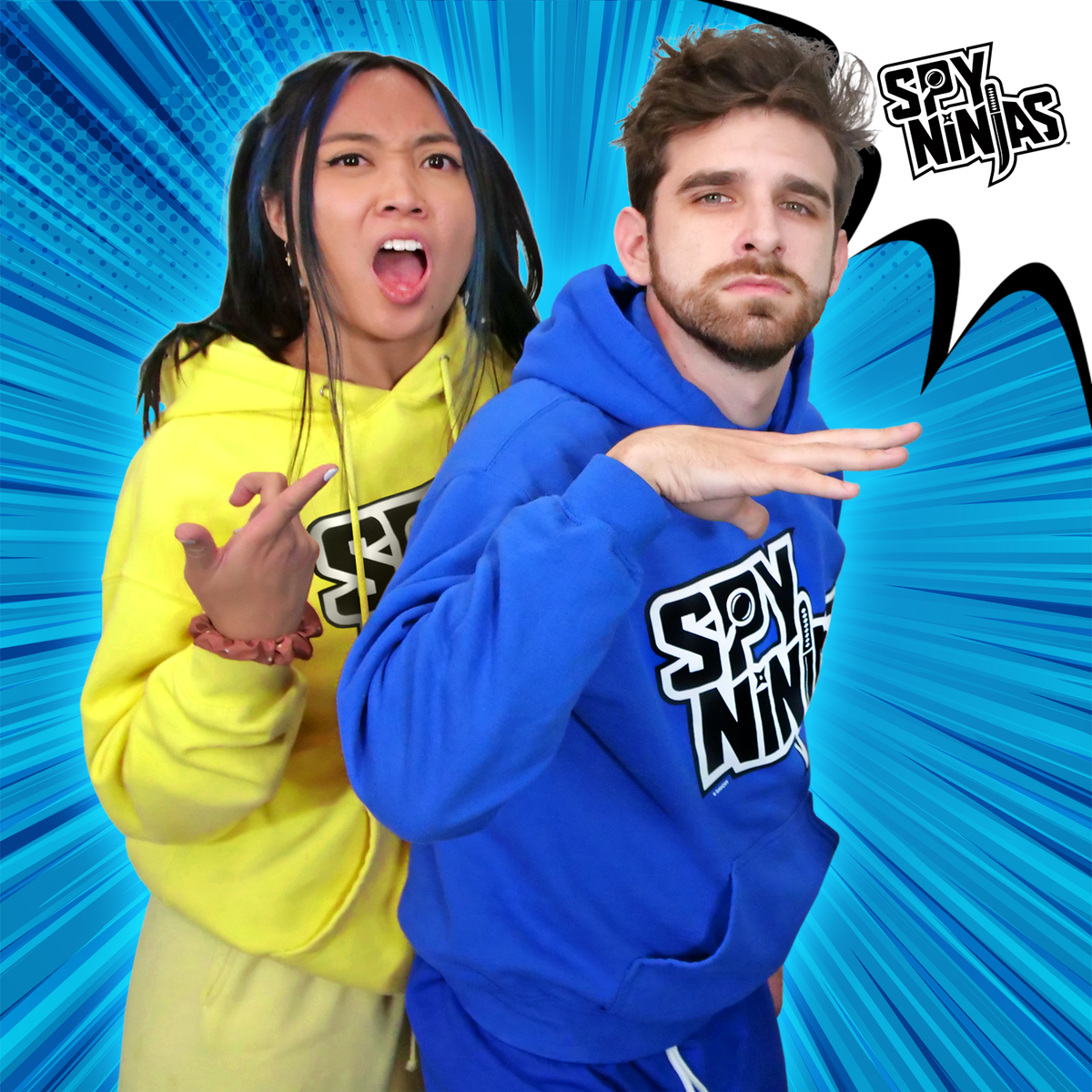 Spy Ninjas Team Colors - Youth Hoodie Yellow/Blue