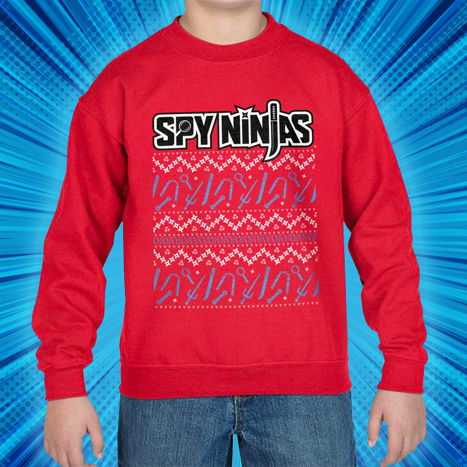 Spy Ninjas Sweater Youth Red
