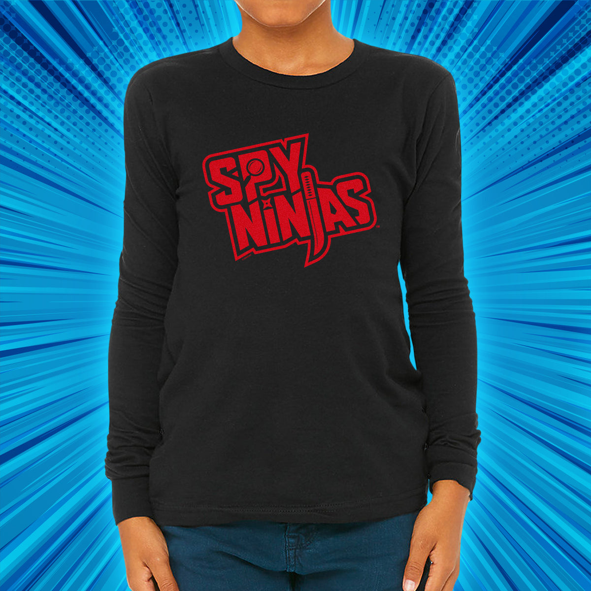 Spy Ninjas Youth Long Sleeve T-Shirt - Black